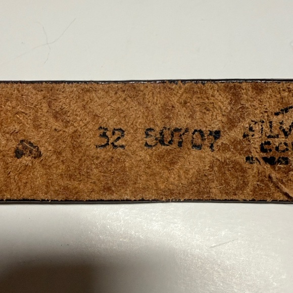 Silver Creek Western Tooled Leather Belt with Ornate Silver-Tone Buckle - Picture 5 of 7